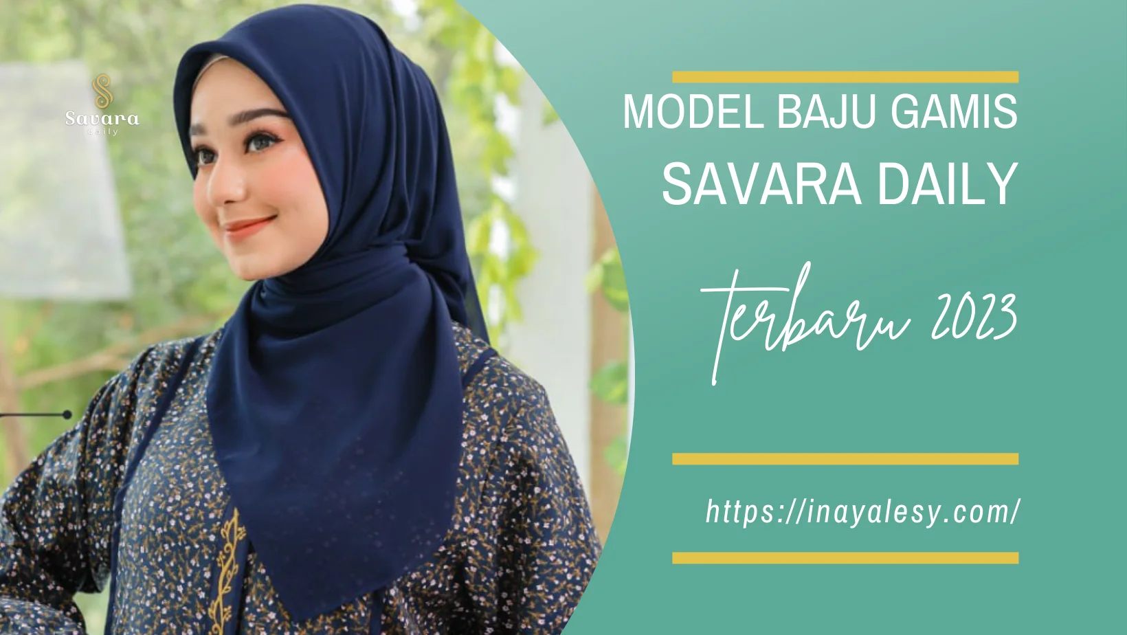 Moel baju gamis Savara Daily 2023